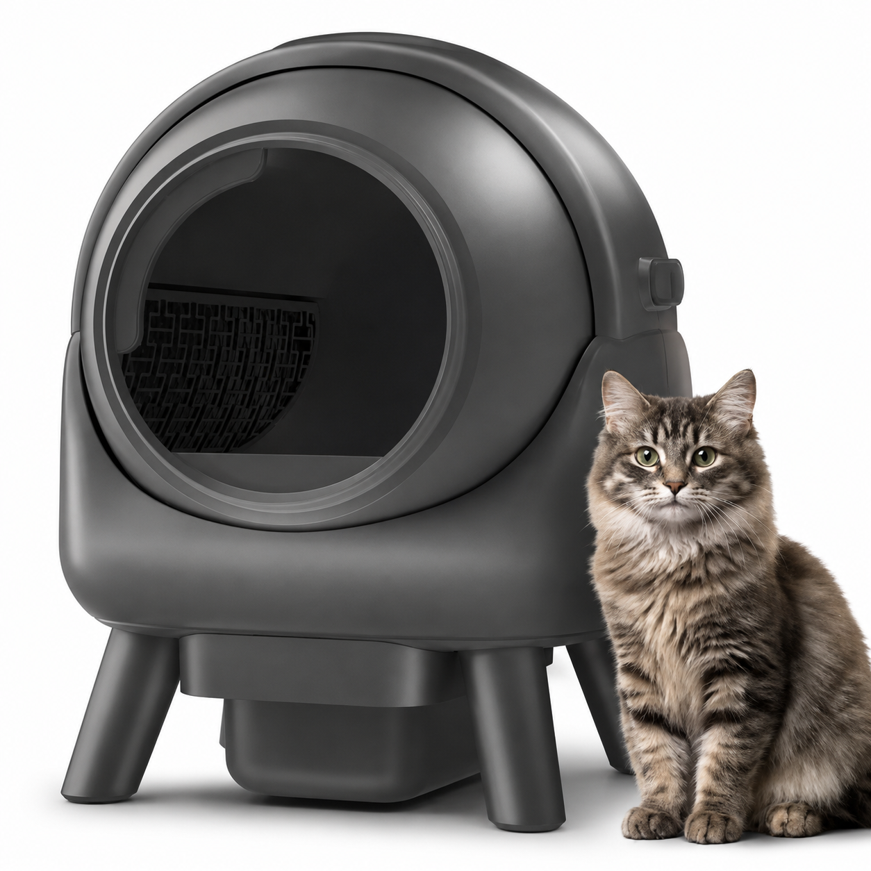 Leise, groß, leicht zu reinigen, umweltfreundlich, selbstreinigend, smart, geruchshemmend, automatische Katzentoilette